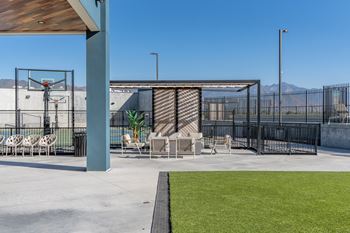 A basketball court 